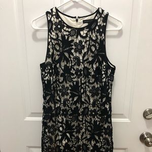 Banana Republic SZ 6 Black and White Lace Dress